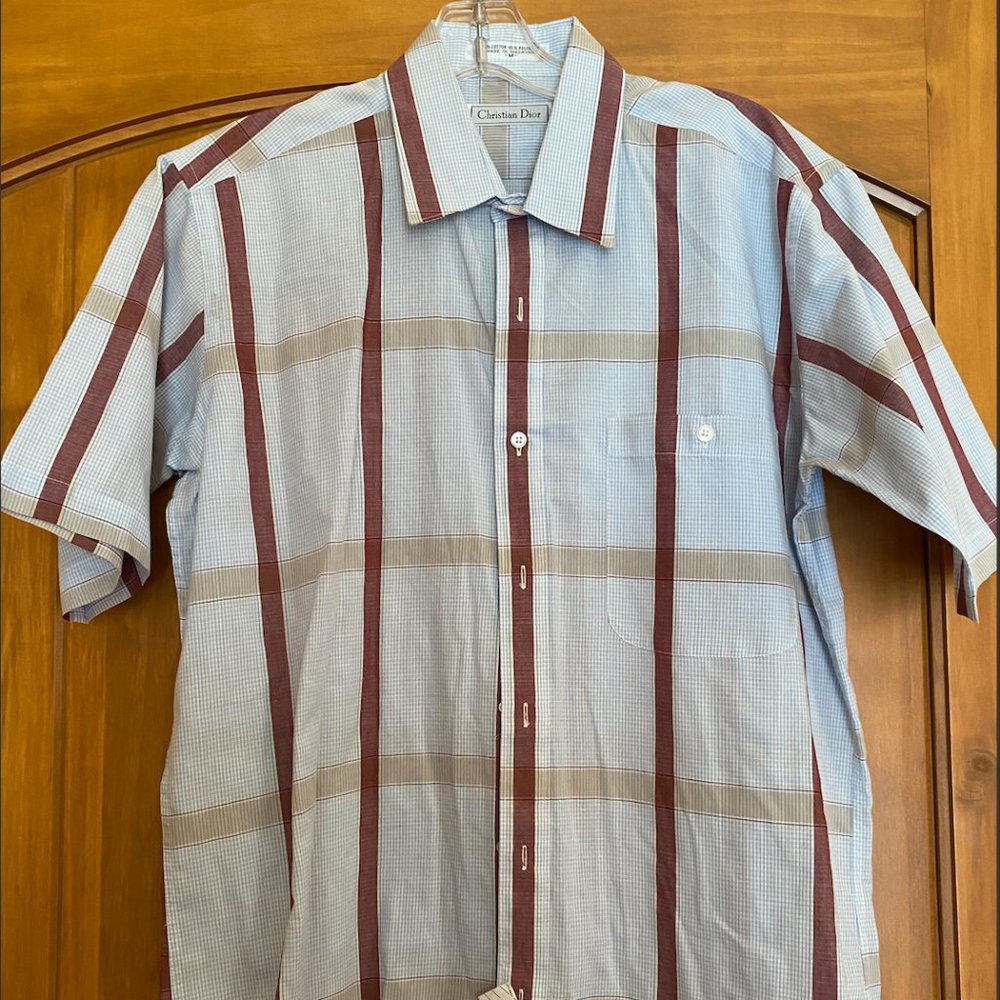 Vintage Christian Dior Collared Short Sleeve Button Down